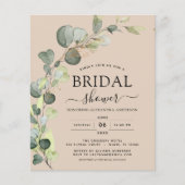 Haushalt Beige Brautparty QR Code Eukalyptus (Vorderseite)