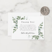 HAUSHALT Beileid Eukalyptus Beerdigung Vielen Dank Mitteilungskarte (Vorderseite/Rückseite Beispiel)