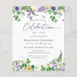 Haushalt Blumenfeier zur Beerdigung des Lebens Flyer