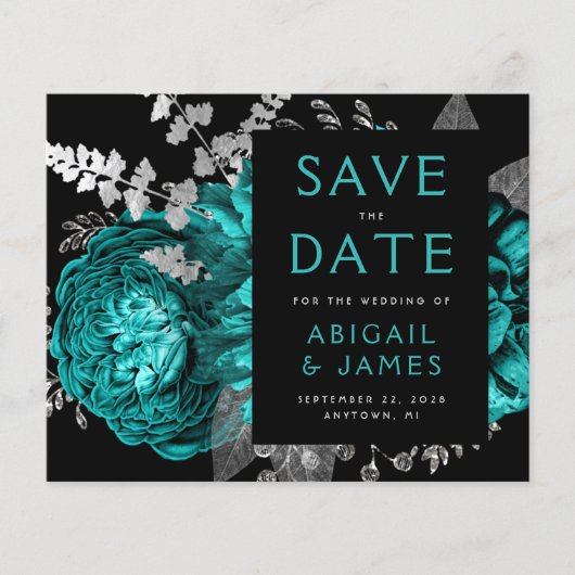 Haushalt Blumenkode Aquamarin Silber QR Save the D (Vorderseite)