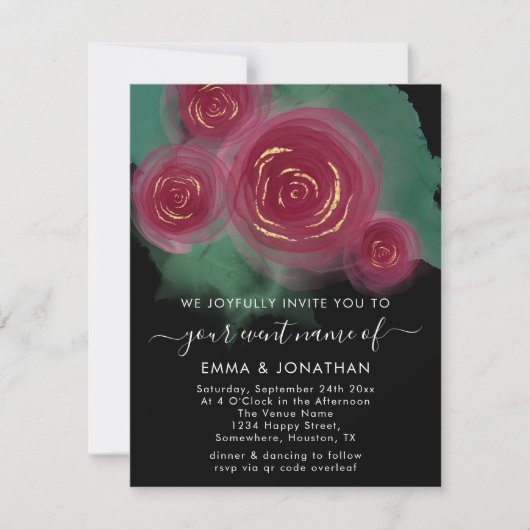 Haushalt Blumenkodex Rose Burgundy Marsala (Vorderseite)