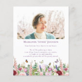 Haushalt Blumensträuße Feier des Lebens Flyer (Hinten)