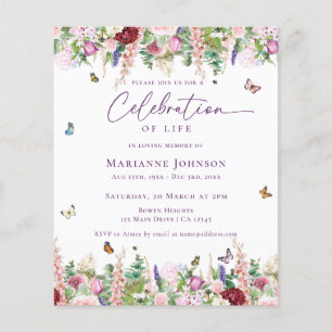 Haushalt Blumensträuße Feier des Lebens Flyer