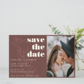 Haushalt Blumenwärme Rustikales Foto Save the Date (Stehend Vorderseite)