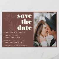 Haushalt Blumenwärme Rustikales Foto Save the Date