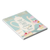 HAUSHALT Brautparty für Tee Notizblock (angewinkelt)