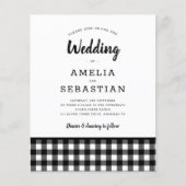 HAUSHALT Buffalo Karierte Hochzeitseinladung (Vorderseite)