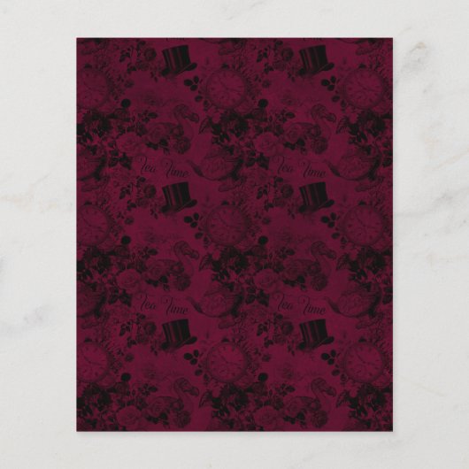 HAUSHALT Burgund Gold Alice im Wunderland Hochzeit (Rückseite)