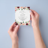 Haushalt Burgund & Rosa 4 Brautparty 2 Flyer (Gruppe)