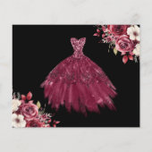 Haushalt Burgund Save the Date Geburtstag Quincean Flyer (Hinten)