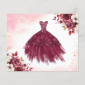 Haushalt Burgund Save the Date Geburtstag Quincean Flyer (Hinten)