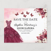 Haushalt Burgund Save the Date Geburtstag Quincean Flyer (Vorne)