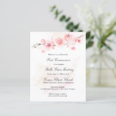 Haushalt Cherry Blossom Erste Kommunaleinladung (Stehend Vorderseite)