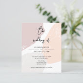 HAUSHALT Chic floral Abstrakt Hochzeitseinladung (Stehend Vorderseite)