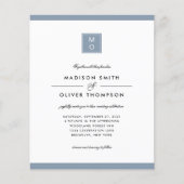 HAUSHALT Classic Elegant Dusty Blue Monogram Weddi (Vorderseite)