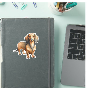 Haushalt-Dachshund Braun Aufkleber