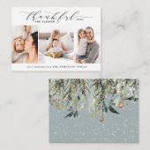 Haushalt dankbar und gesegnet 3 Foto Mitteilungskarte (Vorne/Hinten)