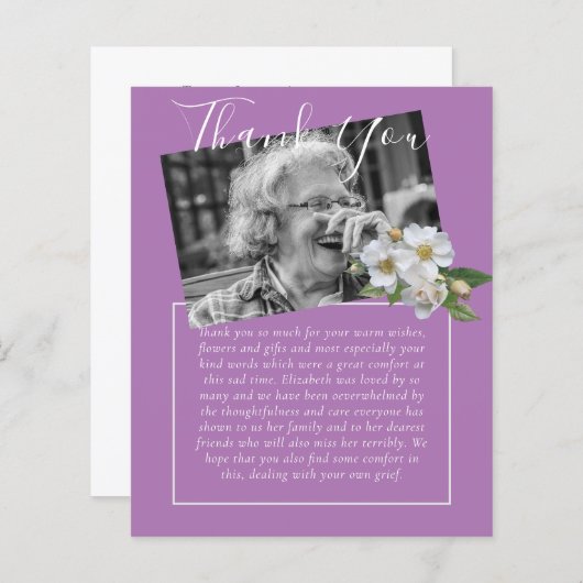 HAUSHALT Danke für das FOTO zur Beerdigung (Vorne/Hinten)