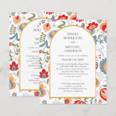 HAUSHALT Doppelseitige BILINGUALE Hochzeit Folk Ar (Vorne/Hinten)