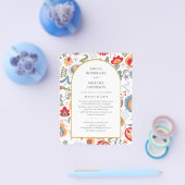 HAUSHALT Doppelseitige BILINGUALE Hochzeitskunst Flyer (Einzeln)