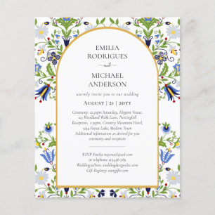 HAUSHALT Doppelseitige BILINGUALE Hochzeitskunst Flyer