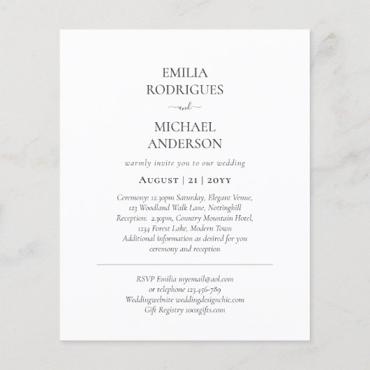 HAUSHALT Doppelseitiger BILINGUALER Text nur Hochz (Rückseite)