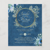 HAUSHALT Dusty Blue Gold Floral Wedite (Vorderseite)