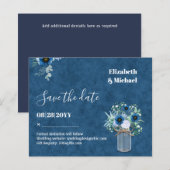 HAUSHALT Dusty Blue Rett Dates Rustikale Hochzeit (Vorne/Hinten)