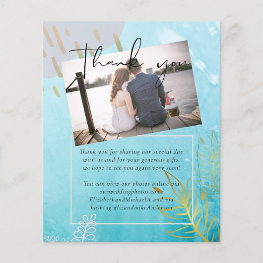 HAUSHALT DustyTeal Abstrakte Hochzeit (Vorderseite)