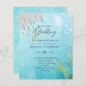 HAUSHALT DustyTeal Abstrakte Hochzeit (Vorne/Hinten)