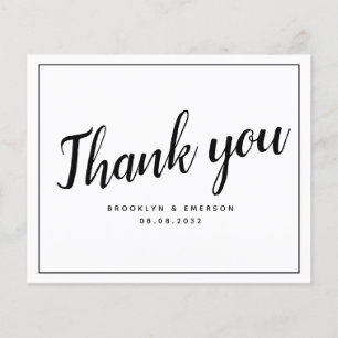 HAUSHALT Einfache Hochzeit Dankeschön Karte