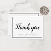 HAUSHALT Einfache Hochzeit Dankeschön Karte (Vorderseite/Rückseite Beispiel)