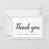 HAUSHALT Einfache Hochzeit Dankeschön Karte (Vorderseite)