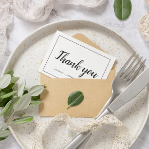 HAUSHALT Einfache Hochzeit Dankeschön Karte