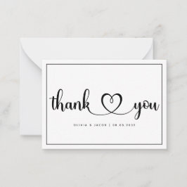 HAUSHALT Einfache Hochzeit Dankeschön Karte