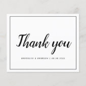 HAUSHALT Einfache Hochzeit Dankeschön Karte (Vorderseite)