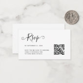 HAUSHALT Einfache Minimalistische QR Code UAWG Wed Mitteilungskarte (Vorderseite/Rückseite Beispiel)