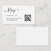 HAUSHALT Einfache Minimalistische QR Code UAWG Wed Mitteilungskarte (Vorne/Hinten)