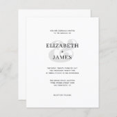 HAUSHALT Einfache moderne Minimalistische Hochzeit (Vorne/Hinten)