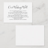 HAUSHALT Einfaches Skript Unser Wunschtraum Hochze Mitteilungskarte (Vorne/Hinten)