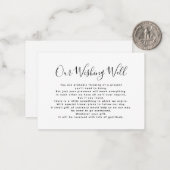 HAUSHALT Einfaches Skript Unser Wunschtraum Hochze Mitteilungskarte (Vorderseite/Rückseite Beispiel)