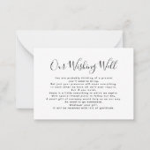 HAUSHALT Einfaches Skript Unser Wunschtraum Hochze Mitteilungskarte (Vorderseite)