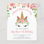 HAUSHALT Einhorngesicht Geburtstagseinladung (Vorderseite)