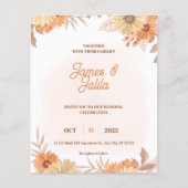 Haushalt | Einladung zur Hochzeit von Blume Flyer (Vorne)