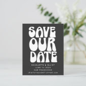 Haushalt Einzigartiger Groovy 70er Save the Date S (Stehend Vorderseite)