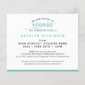 HAUSHALT Elegant Eukalyptus Foto Grad Ankündigung (Rückseite)