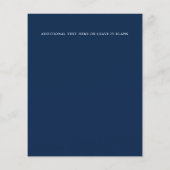 HAUSHALT Elegante Doppelgrenzenmongram-Navy Hochze (Rückseite)