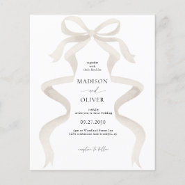 HAUSHALT Elegante Elfenbeinbeige-Bow-Monogramm-Hoc