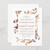 HAUSHALT Elegante Herbstlaub Hochzeit Einladung (Vorne/Hinten)