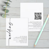 HAUSHALT Elegante Kalligraphie QR Code Wedding Ein